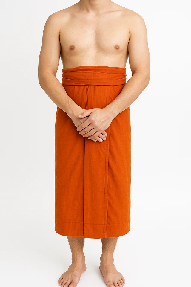 Theravada Monje Budista Túnica Interior Meditación Disfraz Antaravāsa Ropa Religiosa Foto 2 de 4