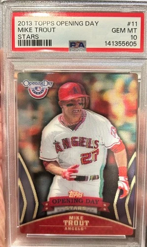 2013 Topps Team Set AL All-Stars Mike Trout PSA 10 Opening Day