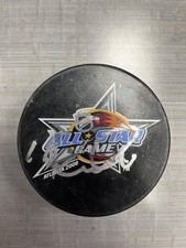 Tomas Kaberle 2008 All Star Game signed logo puck Coa 
