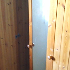 Wood Freestanding 2 Door Hinged Wardrobe w/ Rectangular Mirror Brown 200cm