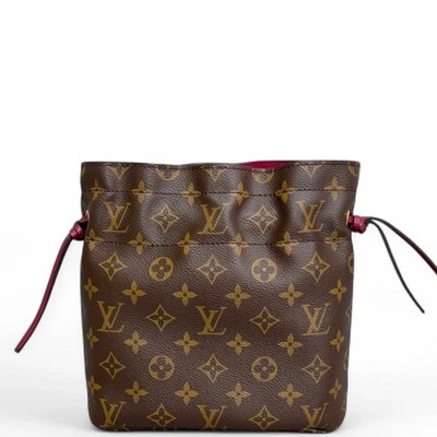 Louis Vuitton Noe Pouch Brown Red Monogram (kc052626d7r)