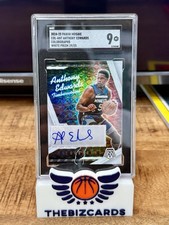 2024-25 Mosaic Anthony Edwards #COL-ANT White Prizm Colorgraphs Auto /25 SGC 9