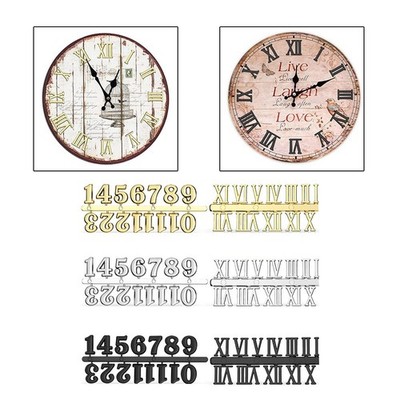 DIY Uhr für Reparatur Set 6 Stck. Uhr Ziffern Arabische & Römische Zahlen 3 Fa