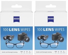 ZEISS Gentle and Thorough Cleaning Eyeglass Lens Cleaner Wipes, 100 Count 2 PACK