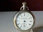 HANDSOME 18S WALTHAM CRESCENT STREET 21J ANTIQUE OF POCKET WATCH~KEEPS TIME