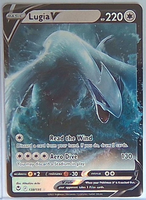 Pokemon Lugia V 138/195 Silver Tempest NM
