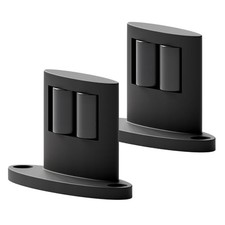 Pack Sliding Barn Door Bottom Floor Guide,Double-Sided Roller 2 Black