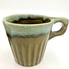 Western Avocado Green Drip Glaze Coffee Mug D Ring USA 8 oz