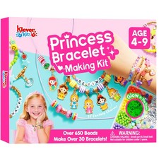 Klever Kits Kit Creazione Braccialetti Principesse - Gioielli Artigianali per Ragazze 4+ (650+ Perline
