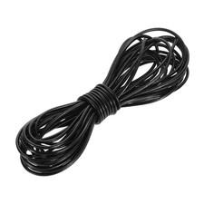 5.5 Yard 2mm Round Leather Cord Lacing String for DIY Crafts, Black