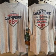 2018 MLB Boston Red Sox World Series Champions Double Sided Graphic T-Shirt XL