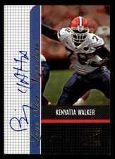 2001 STADIUM CLUB KENYATTA WALKER LS-KW LONE STAR RC AUTOGRAPH FLORIDA