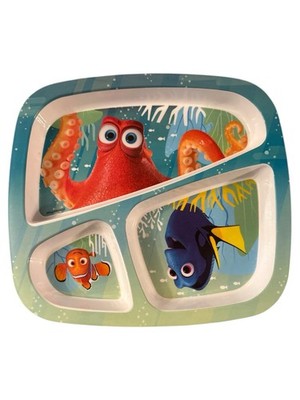 Disney Finding Nemo Dory Melamine Plate Divided 9'' 3 compartments Dish Hank
