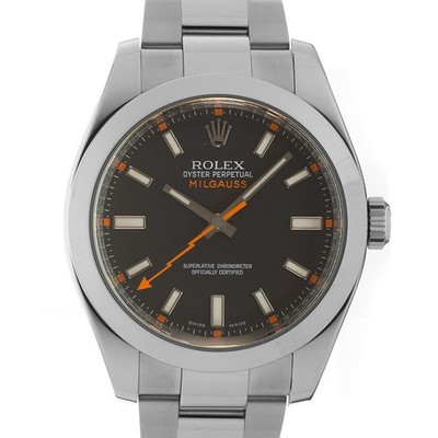 ROLEX Milgauss 116400 Black Warranty 2014 Box/Paper