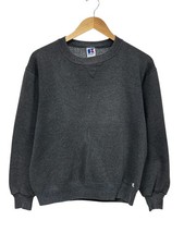 Vintage 90's Russell Athletic Made in USA Grey Blank Sweater Size Medium