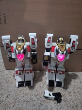 Lot 2 1994 Mighty Morphin Power Rangers White Tigerzord Bandai Deluxe Both Work