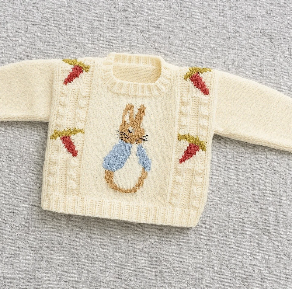 Peter Rabbit Baby Knitting Knitted Jumper Pattern Only For 6 Months Baby