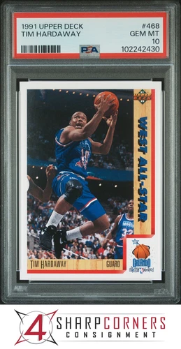 1991 UPPER DECK #468 TIM HARDAWAY HOF PSA 10