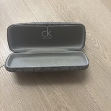 Calvin Klein Gray Monogram Clamshell Glass Case