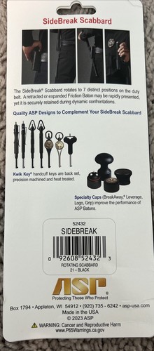 ASP Black Sidebreak Slide Scabbards (21-Inch)-Q Open Box - Picture 3 of 3
