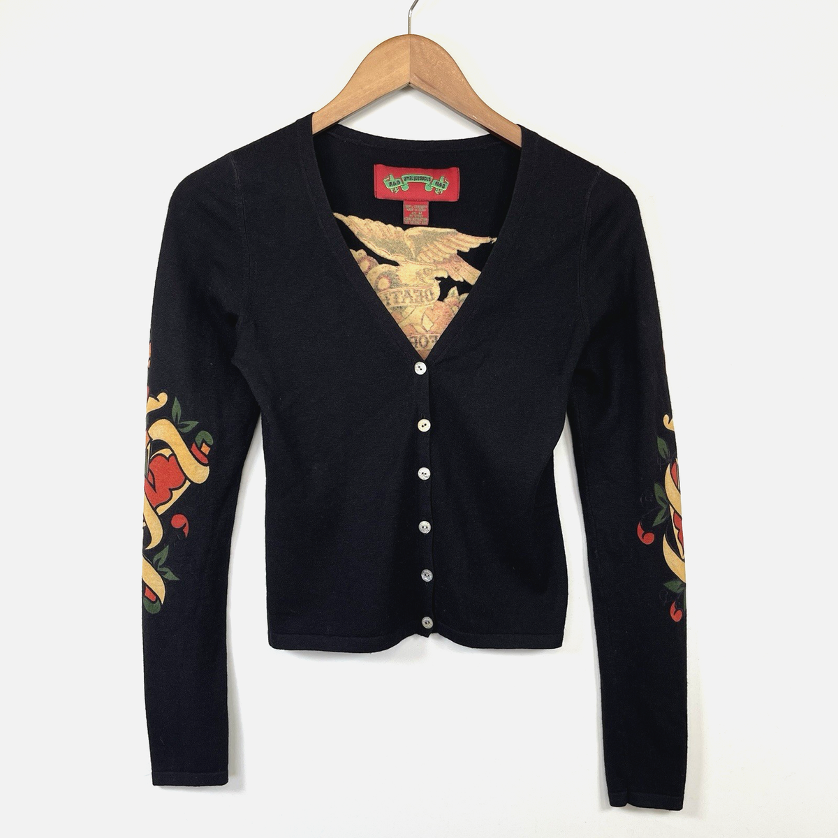 RARE A&G Amal Guessous Cashmere Cardigan Size M Death Before 