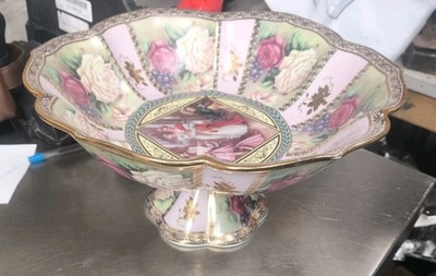 Hi-Luxe Japanisches Design 24 Karat Gold Geätzte Porzellan Fußplatte