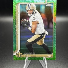 2025 Topps Chrome #222 Taysom Hill Green Leather Refractor 35/99