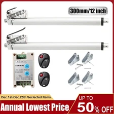 2PCS 12" Linear Actuators Putter Motor W/ Brackets Controller 12V 330 Pound Lift