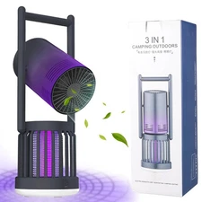 Bug Zapper Outdoor Rechargeable Mosquito Killer Lamp with Fan Electric Mosqui...
