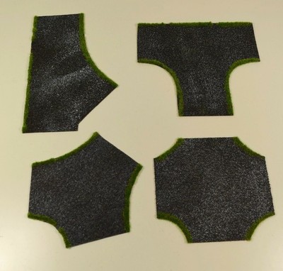Straßenkreuzung Abschnitte 4er Set - 28mm Wargaming Landschaft Gelände Diorama