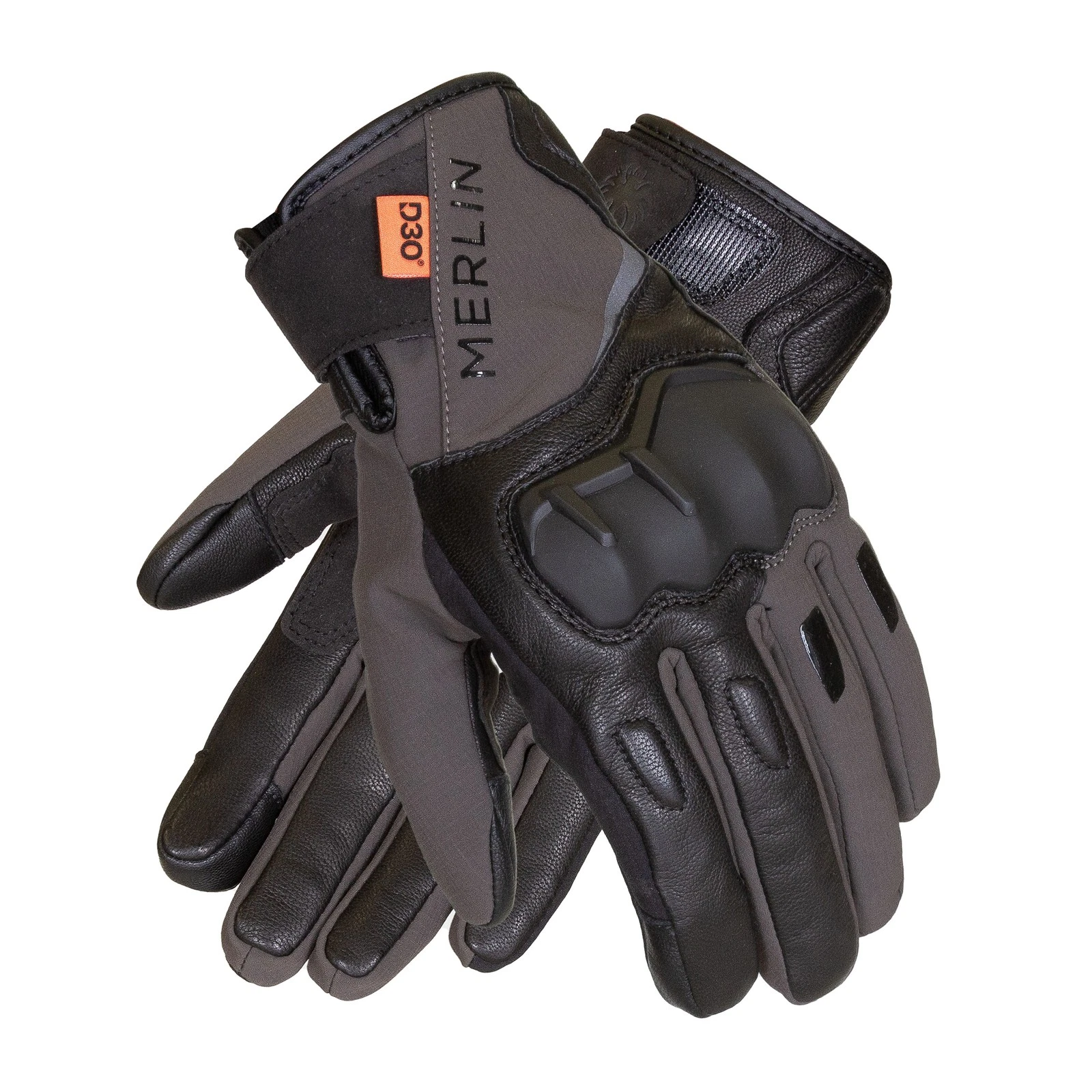 Merlin Denali D3O Waterproof Motorbike Motorcycle Textile Gloves Grey