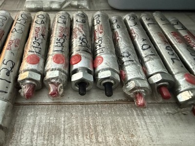 Bimba Stainless Steel Pneumatic Cylinders ~ Lot of 12 Various Sizes ~ All New