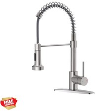 Kitchen Faucet with Pull Down Sprayer Brushed Nickel Stainless Steel 1 Handle...