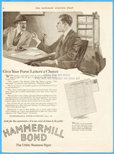 1921 Hammermill Paper Erie PA Robertson Stove Co Passaic NJ Letterhead Print Ad