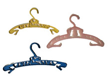LOT/3 Vintage 1950's Baby Children s Clothes Hangers 1 pink,1 yellow,1 blue