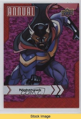 2022-23 Upper Deck Marvel Annual Magenta Sparkle Nighthawk #68 READ vm9