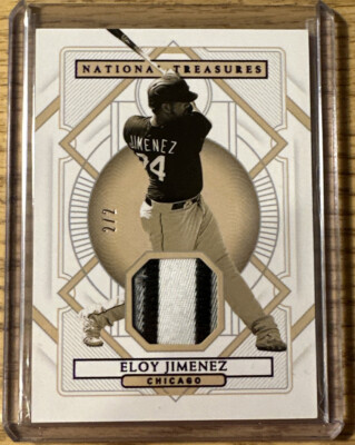 2021 National Treasures ELOY JIMENEZ Patch Relic #134 2/2 CHICAGO WHITE SOX