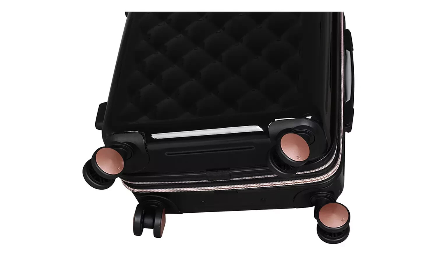 IT Luggage Expandable 8 Wheel Hard Cabin Suitcase Black eBay