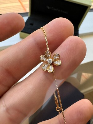 Van Cleef Arpels Frivole Bracelet 18K Yellow Gold w/ BOX