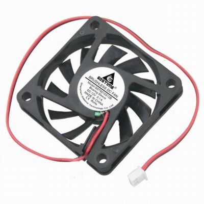 GDSTIME 12V DC 60mm Cooling Fan 60x60x10mm (2.4x2.4x0.4 in) for CPU PC Printer Laser