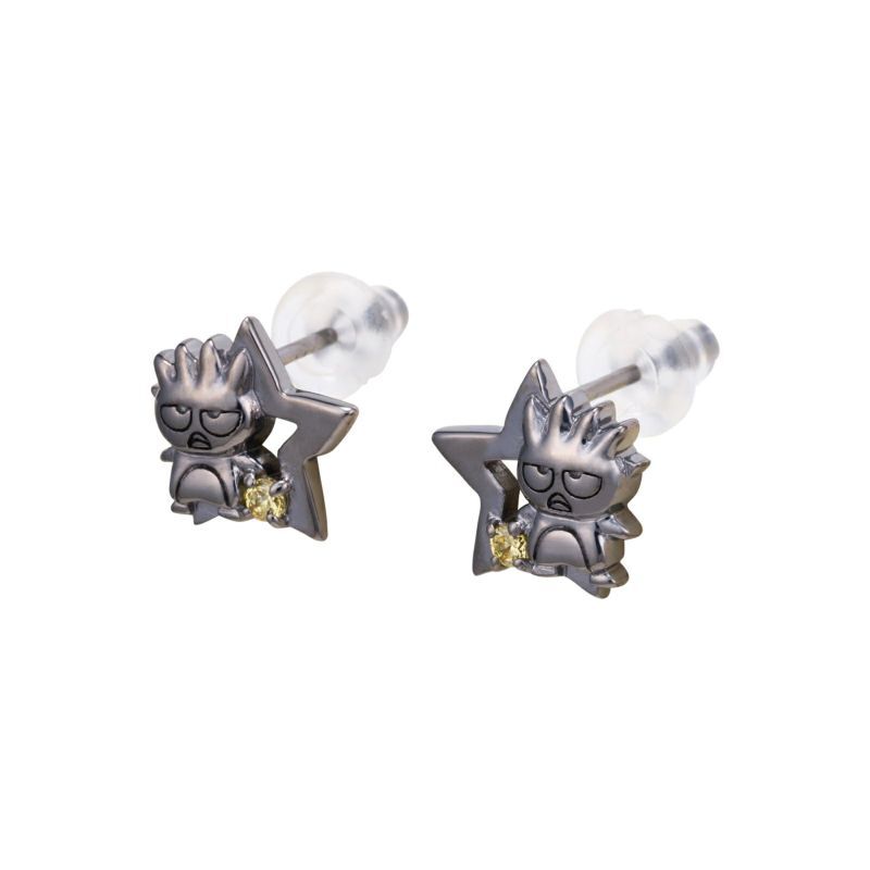 Pre-Order Bad Badtz-Maru Stud Earrings Silver/ Black Coating