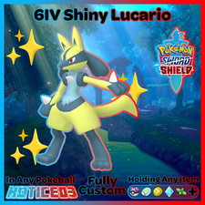 LUCARIO ✨ Ultra SHINY 6IV ✨ Pokemon SWORD and SHIELD lv100 EVs +MasterBall