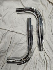 Chrome Radiator Pipes With Fins For Early Flathead Ford V-8. Price Reduced