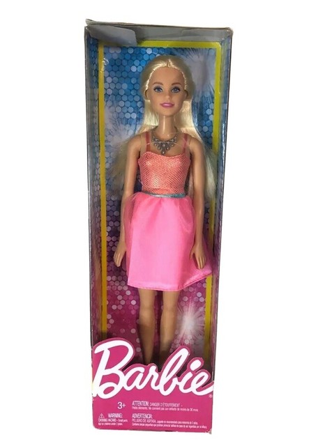 barbie glitz doll coral dress