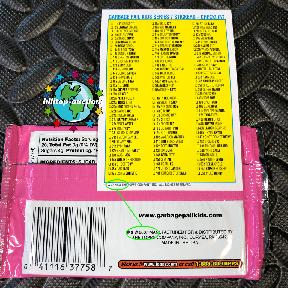 Garbage Pail Kids Chrome 7 Release and Alien Alan Card Garbage Pail Kids Chrome 7 Release and Alien Alan Card