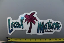 LOCAL MOTION Hawaii Clear Green Pink Surfboards OG 80's Vintage Surfing STICKER