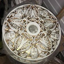 24" 4 Hole"P Vincent Ceiling Angel Medallion White Gold Brand New Sshd Rare New