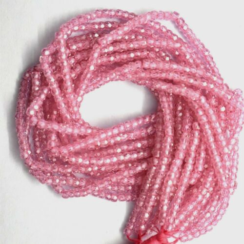 Rose Quartz Gemstone Round Beads Loose Bead 13' Strand Women Party Wear Gift - Picture 1 of 4