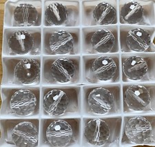 4pc Swarovski 5003 12mm Disco Balls Crystal Clear Round Beads