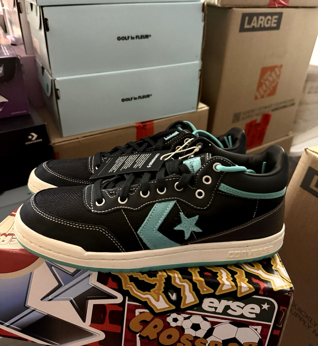 SIZE 8.5 - Converse Liverpool F.C. x Fastbreak Pro Mid Black